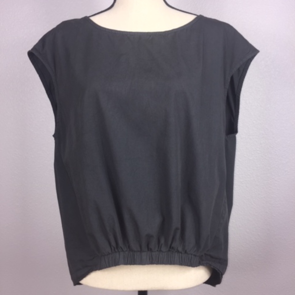 Michael Stars 100% Cotton Scoop Neck High Low Top